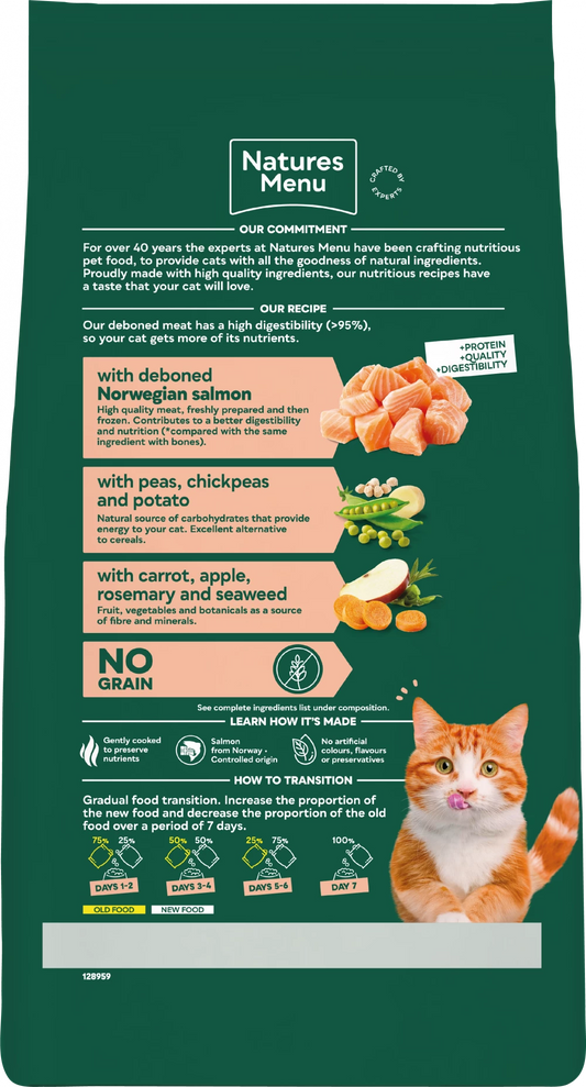 High Meat Dry High in Meat Salmon No Grain For Adult Cats