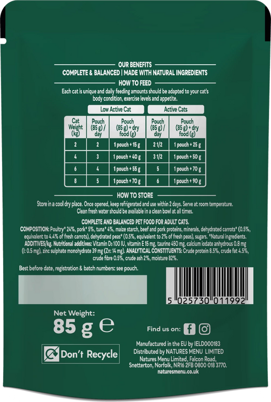 Bites in Gravy Tuna For Adult Cats