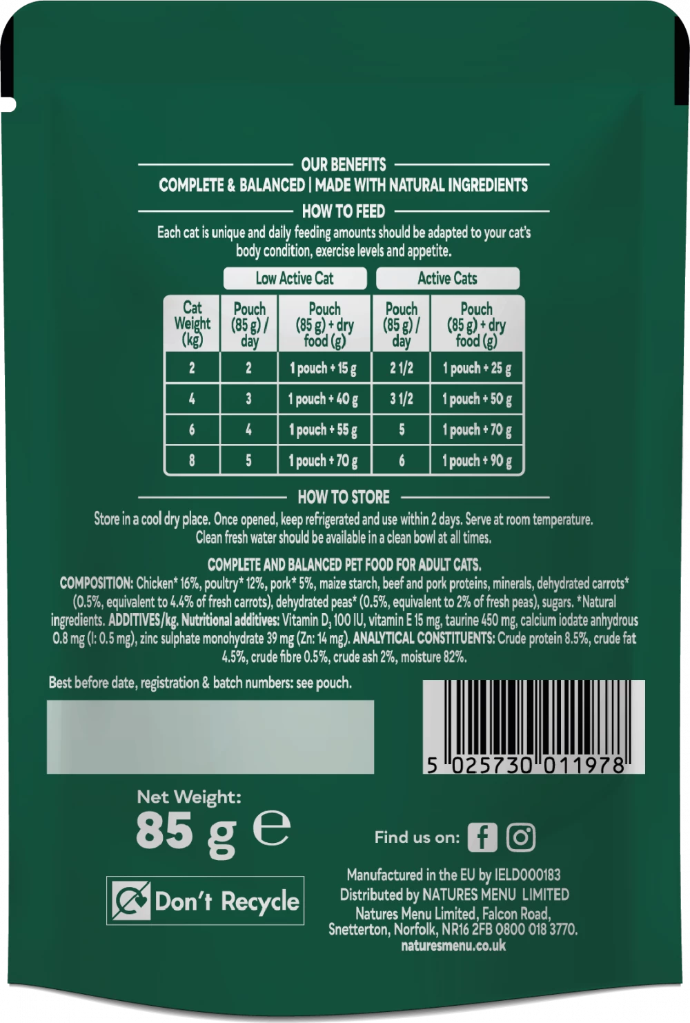 Bites in Gravy Chicken For Adult Cats