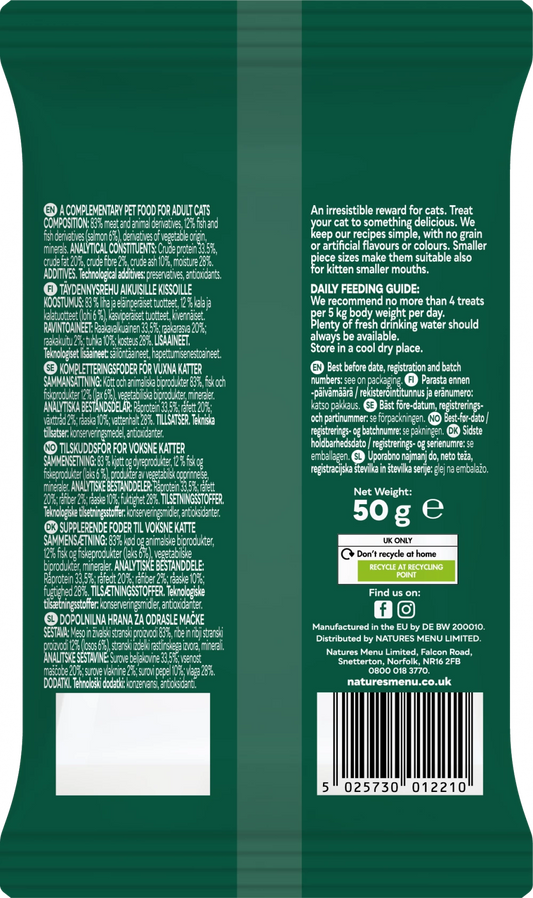 Natures Menu Treats Salmon For Adult Cats