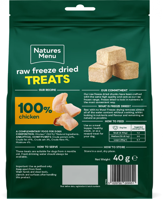 Freeze Dried Meat Chunks Chicken Chunks For All Dogs