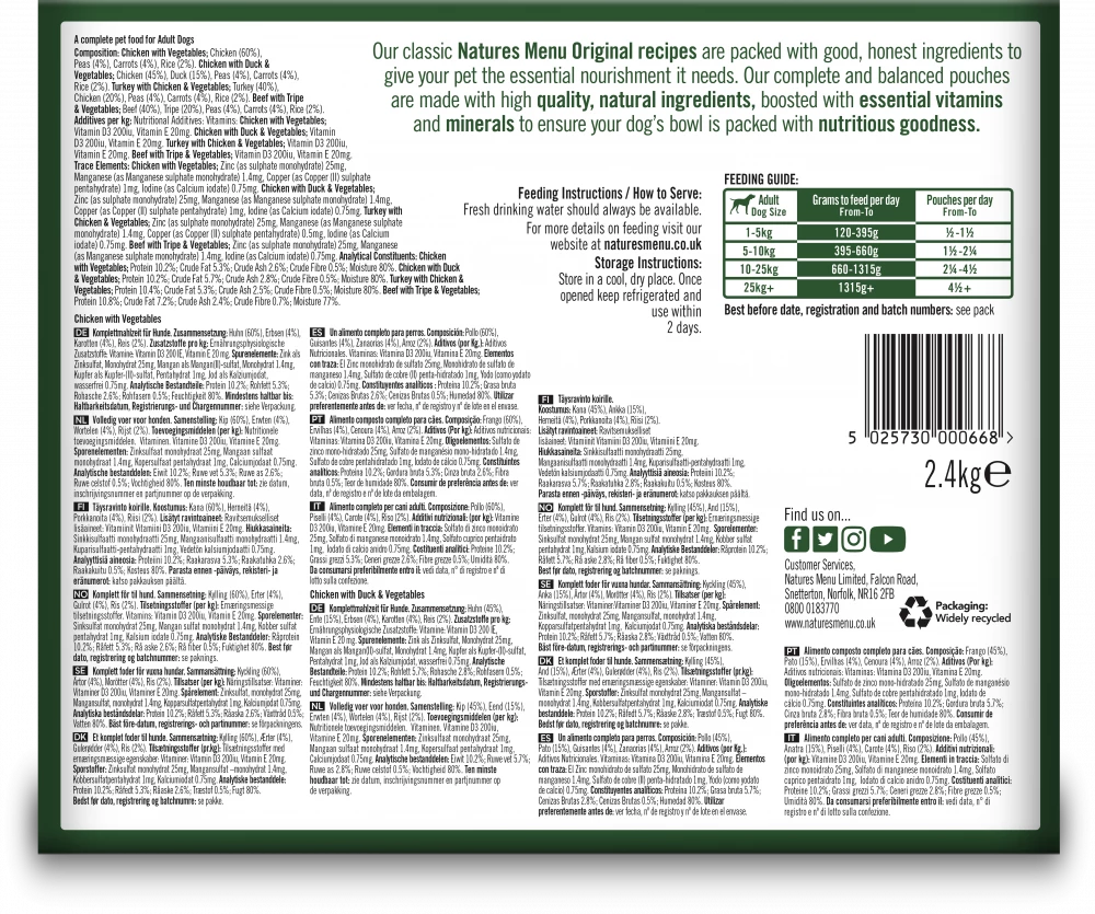 Natures Menu Dog Pouches Multipack For Adult Dogs