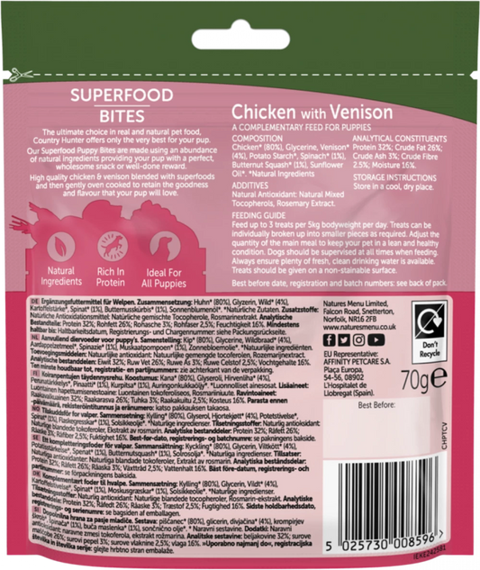 Country Hunter Superfood Bars Chicken With Venison For Puppies For Puppies