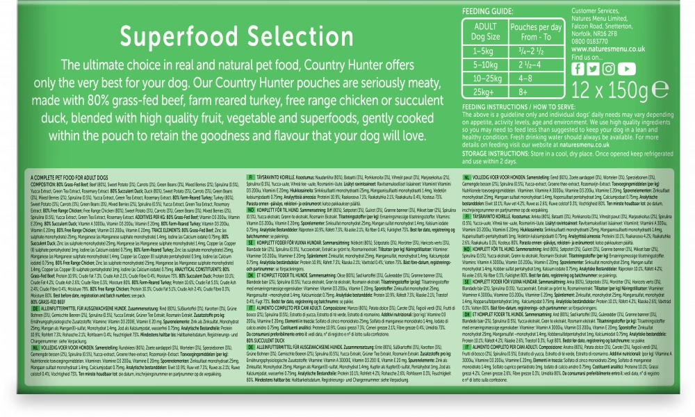 Superfood Selection Dog Pouches For Adult Dogs