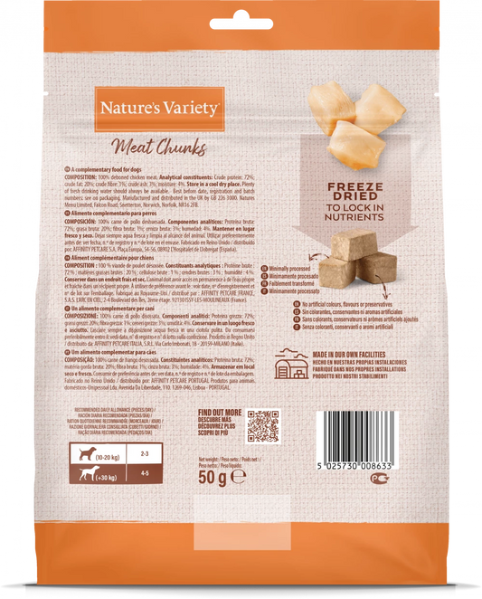 Freeze Dried Meat Chunks 100% Chicken Chunks For Adult Dogs