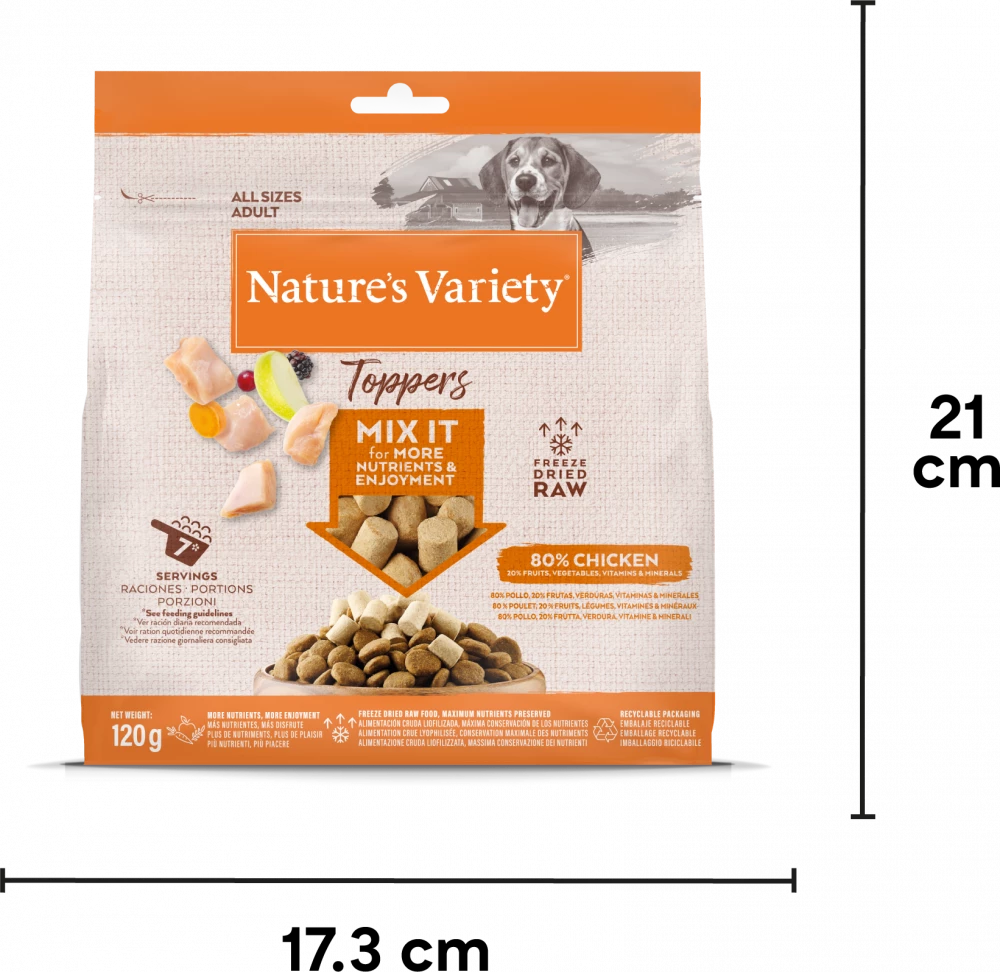 Complete Freeze Dried Food Chicken Toppers For Adult Dogs