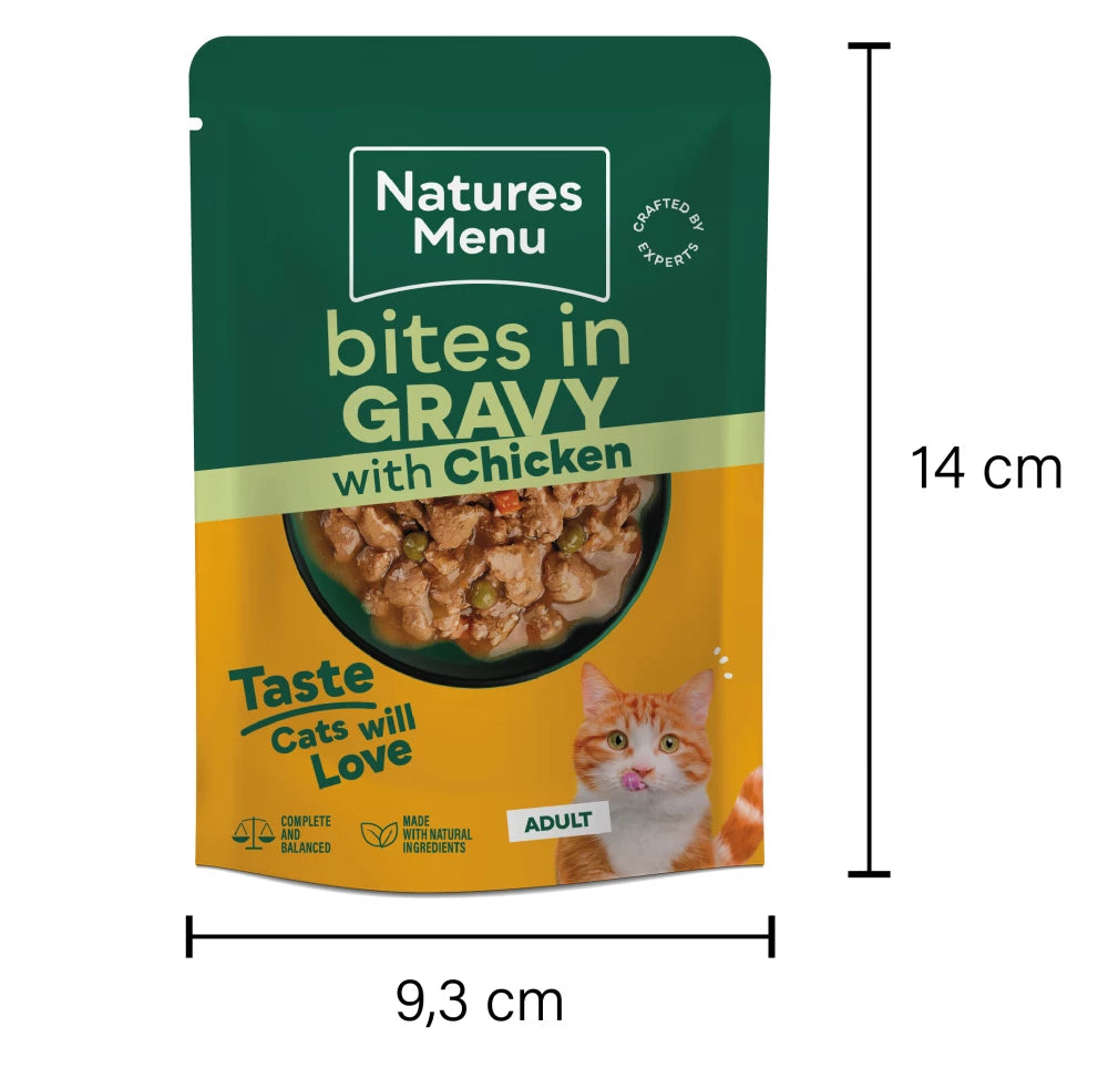 Bites in Gravy Chicken For Adult Cats
