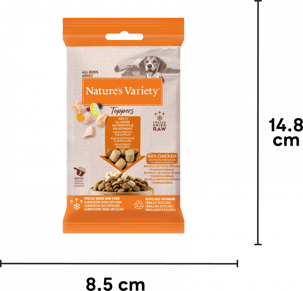 Complete Freeze Dried Food Chicken Toppers For Adult Dogs