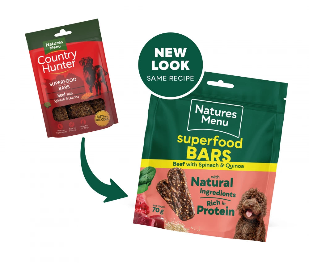 Country Hunter Superfood Bars Beef with Spinach & Quinoa For Dogs