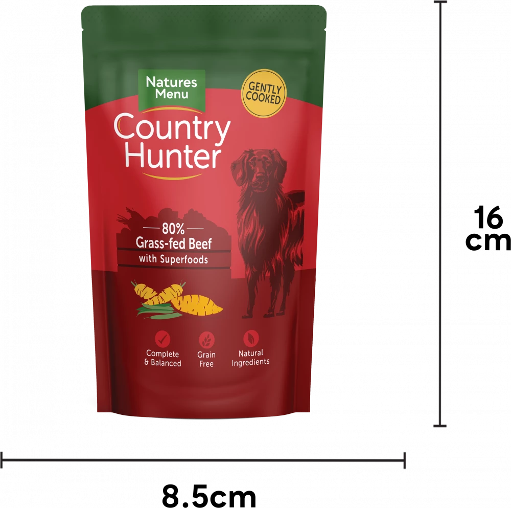 Country Hunter Dog Pouches Grass Grazed Beef For Adult Dogs
