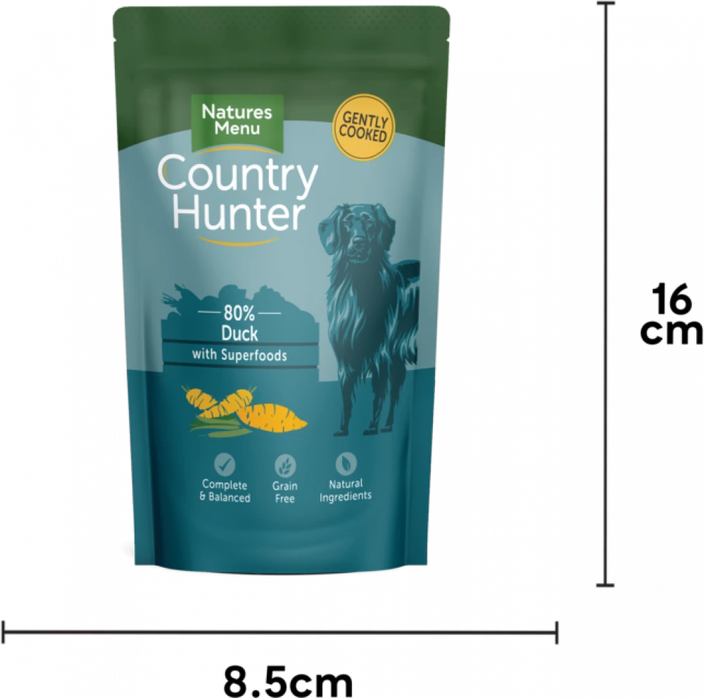 Country Hunter Dog Pouches Succulent Duck For Adult Dogs