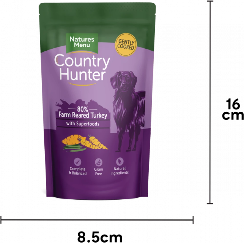 Country Hunter Dog Pouches Farm Reared Turkey For Adult Dogs