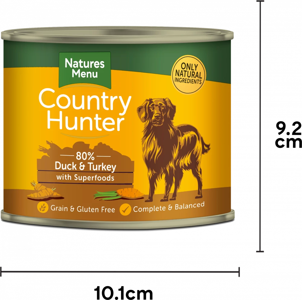 Country Hunter Cans Duck and Turkey with Superfoods For Adult Dogs