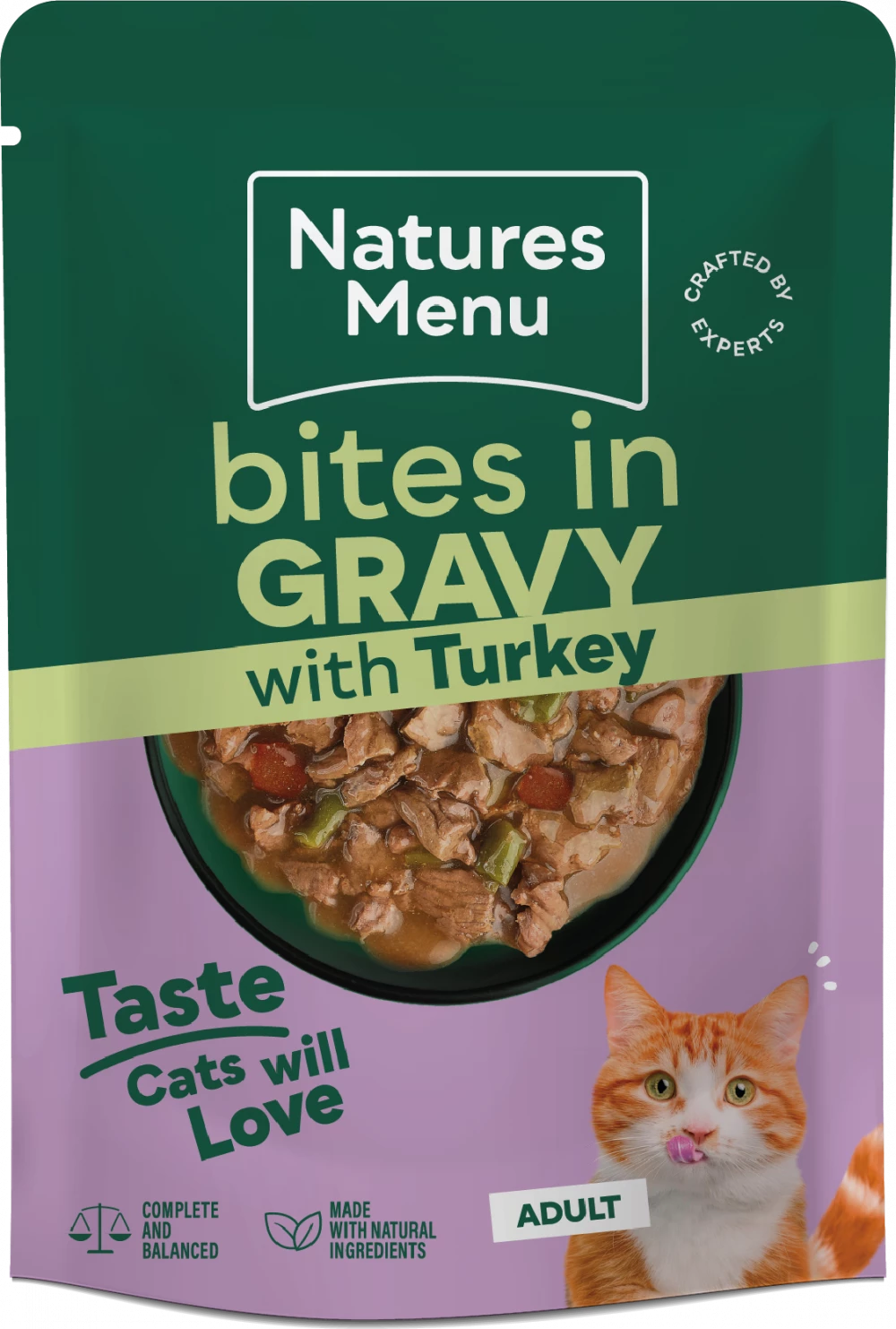 Bites in Gravy Turkey For Adult Cats