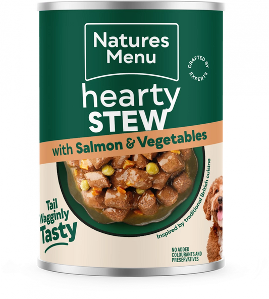 Natures Menu Cans Hearty Stews Salmon For Adult Dogs