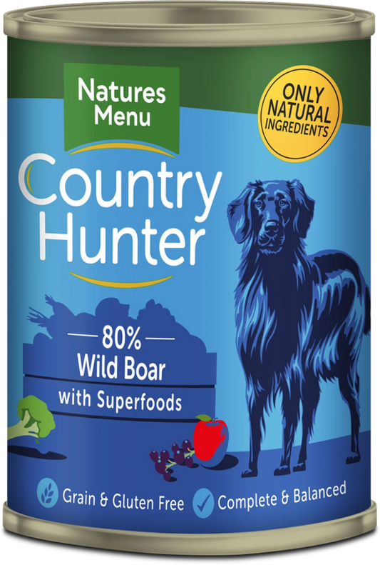 Country Hunter Cans Wild Boar with Superfoods For Adult Dogs