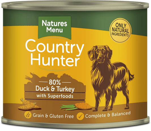 Country Hunter Cans Duck and Turkey with Superfoods For Adult Dogs