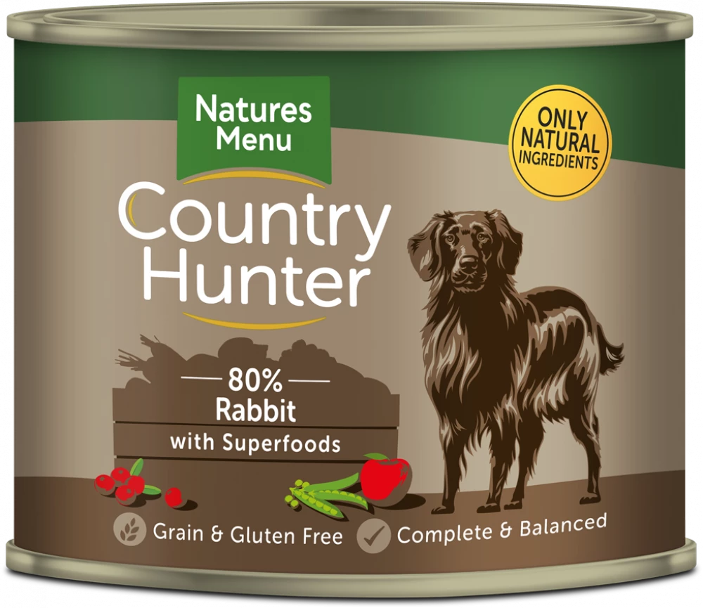 Country Hunter Cans Rabbit with Superfoods For Adult Dogs