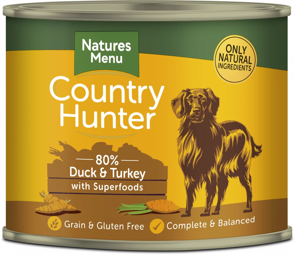 Country Hunter Cans Duck and Turkey with Superfoods For Adult Dogs
