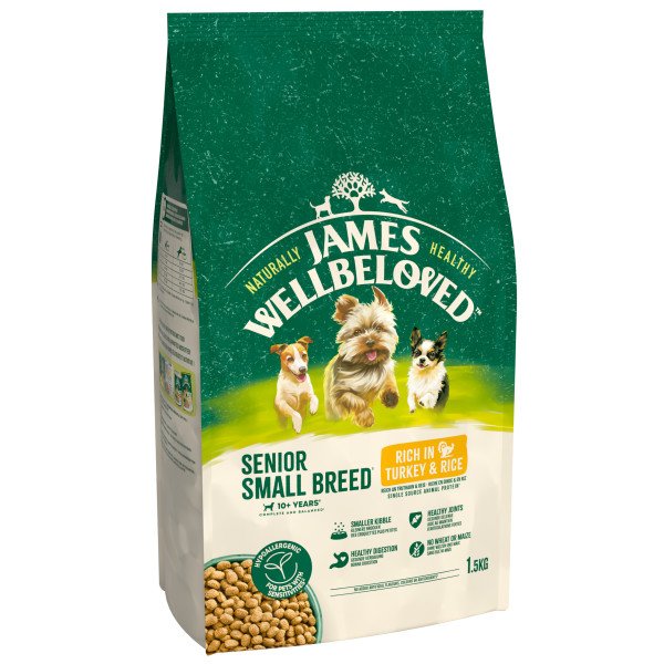 James Wellbeloved Senior Dog Small Breed - Turkey & Rice 1.5kg