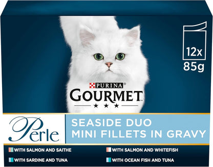 Gourmet Perle Pouch Seaside Duo in Gravy 85g 12pk x 4
