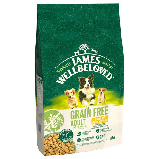 James Wellbeloved Adult Dog Grain-Free - Lamb & Veg 10kg