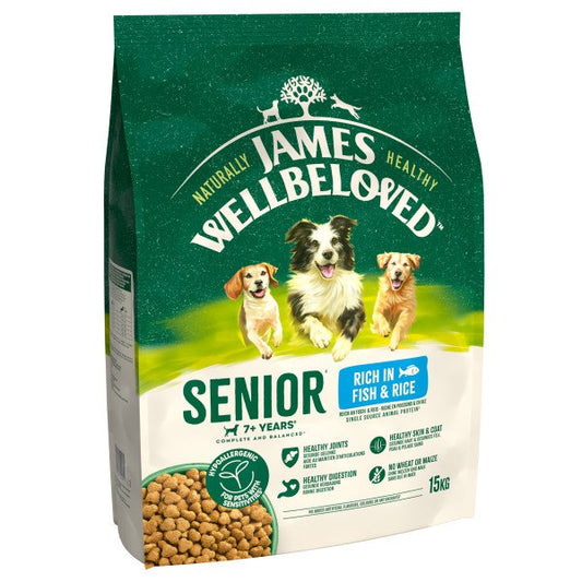James Wellbeloved Senior Dog - Fish & Rice 15kg