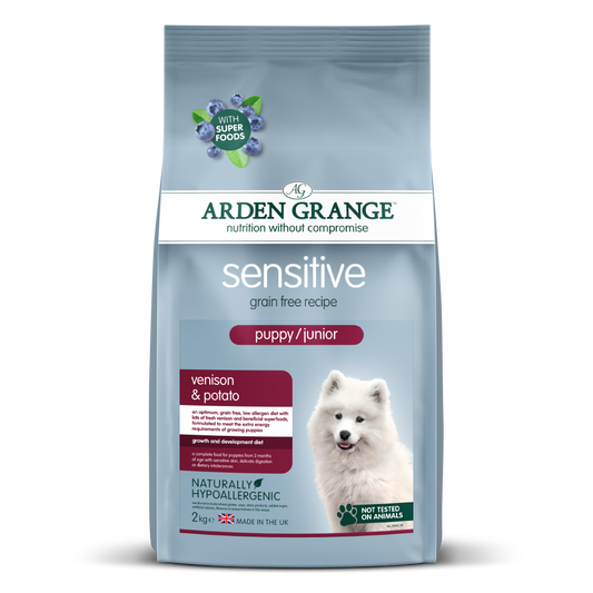 Arden Grange Sensitive GRAIN-FREE Puppy / Junior - Venison & Potato 2kgArden Grange Sensitive GRAIN-FREE Puppy / Junior - Venison & Potato 2kg