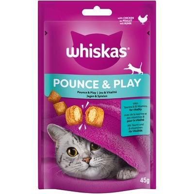 Whiskas Pounce & Play Cat Treats 45g x 8
