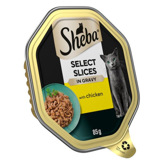Sheba Cat Foil Tray Select Slices Chicken in Gravy 85g x 22