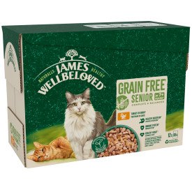 James Wellbeloved Senior Cat Pouch Grain Free - Turkey 85g x 12