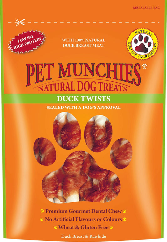 Pet Munchies Dog Treats - Duck Twists 80g x 8