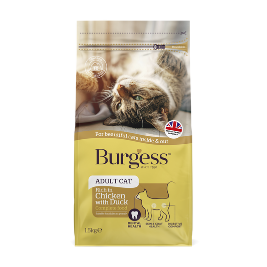 Burgess Adult Cat Chicken & Duck 1.5kg