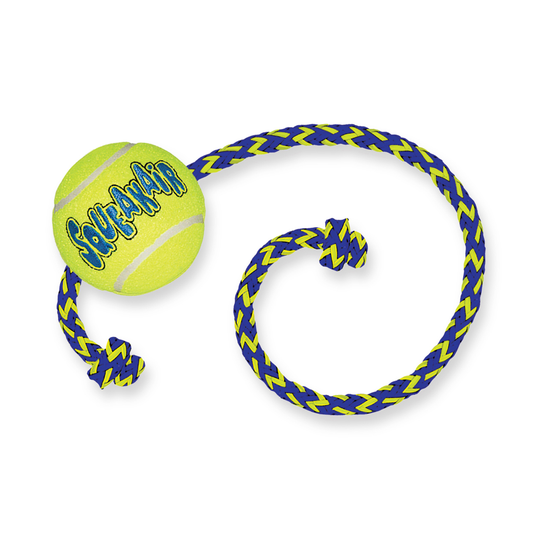 KONG SqueakAir Ball Medium 2½" with Rope x 1