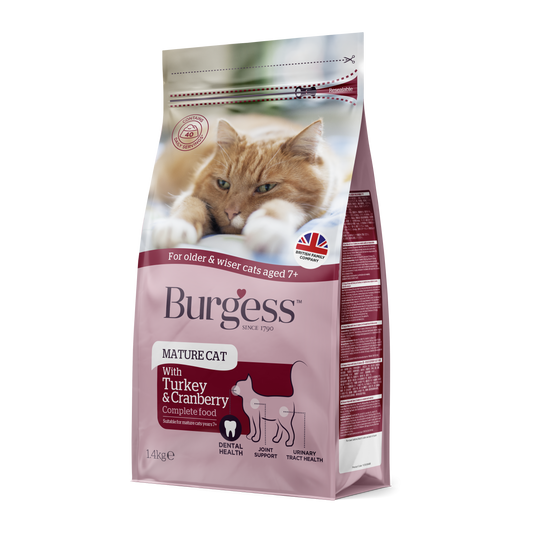 Burgess Mature Cat Turkey & Cranberry 1.4kg
