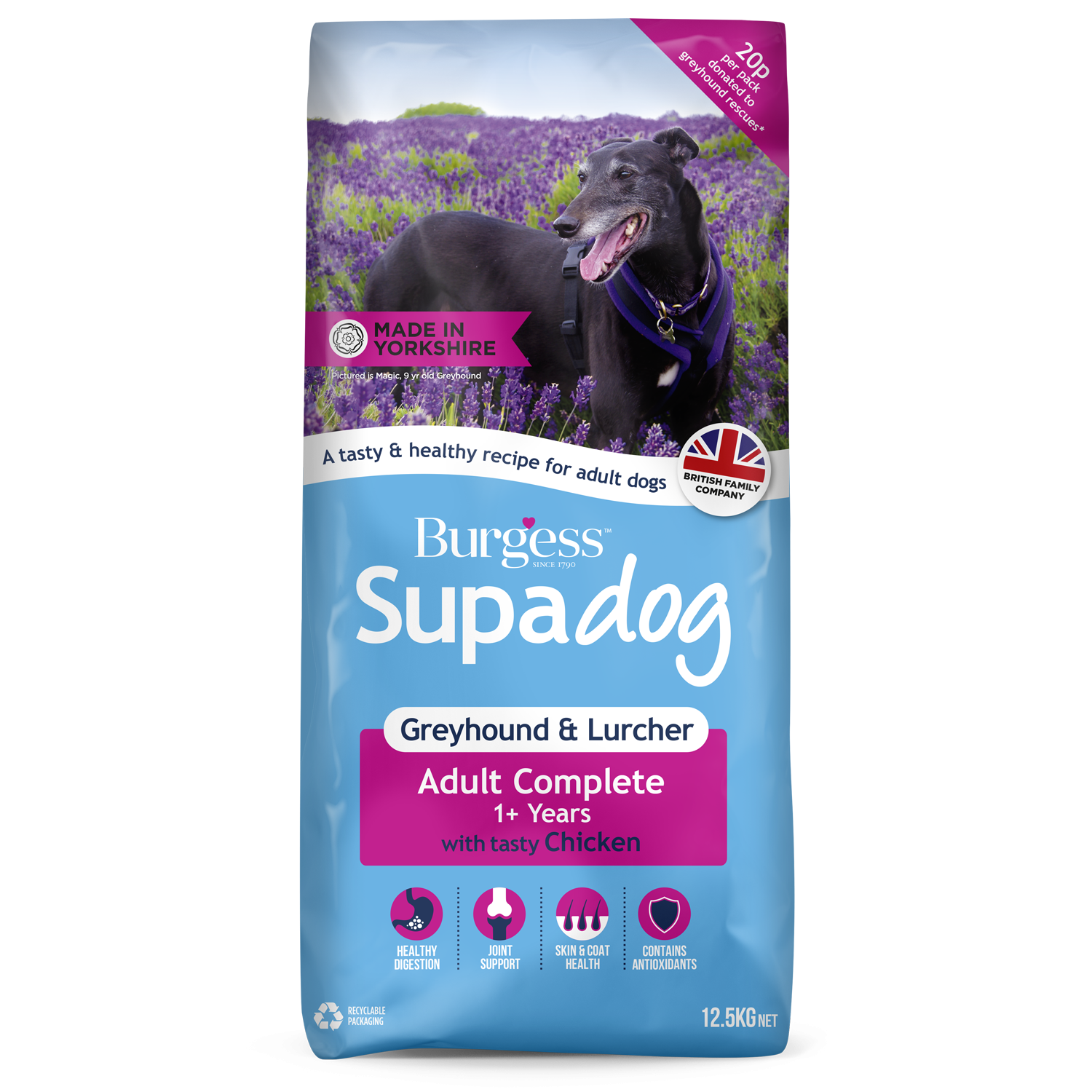 Burgess SupaDog Adult Greyhound & Lurcher 12.5kg – Sara Pet Stores