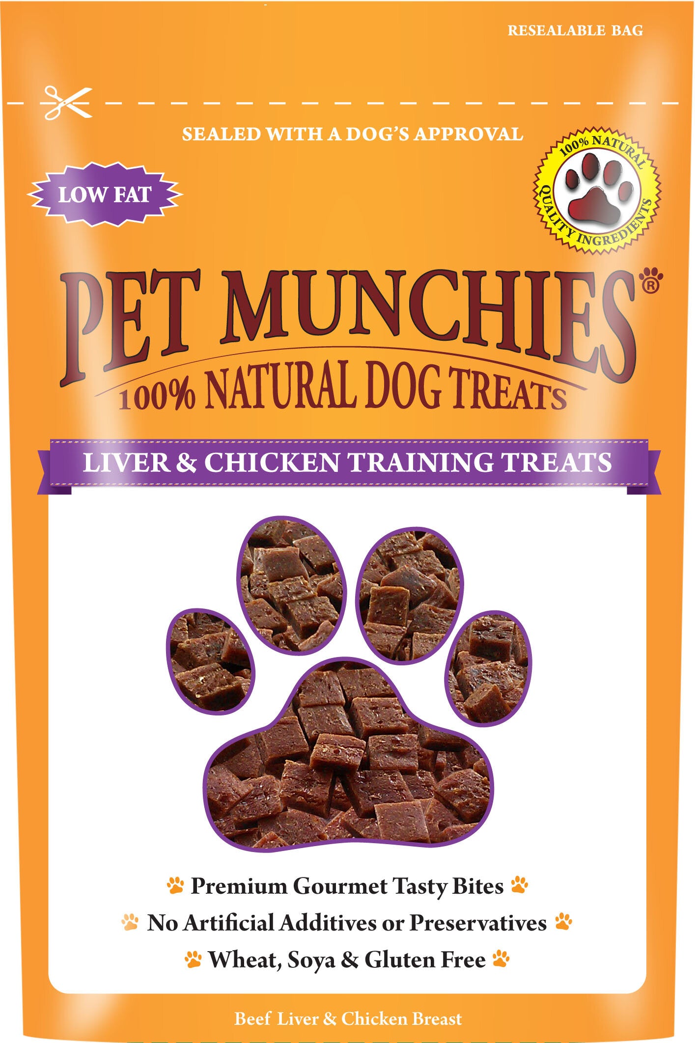 Pet Munchies Dog Training Treats Liver & Chicken 50g x 8