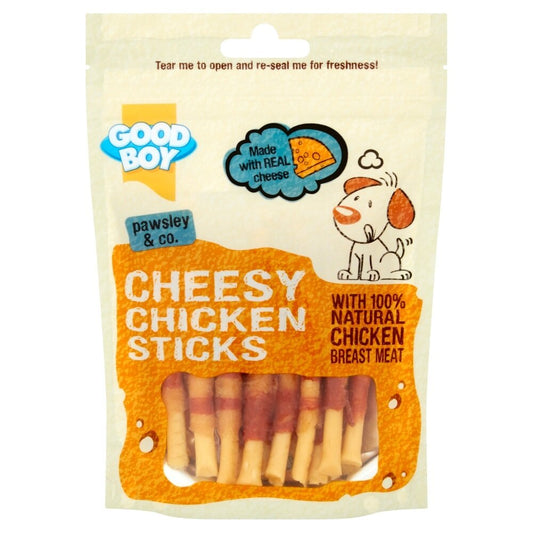 Good Boy Pawsley & Co. Dog Treats - Cheeesy Chicken Sticks 80g x 10