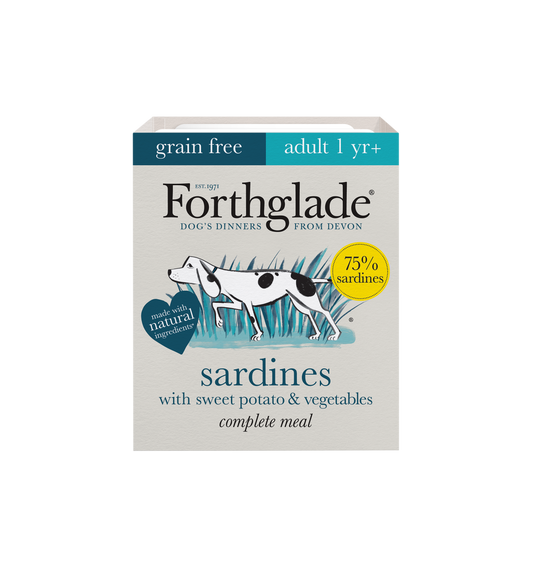 Forthglade Complete Grain Free Adult Sardine with Sweet Potato & Veg 395g x 18