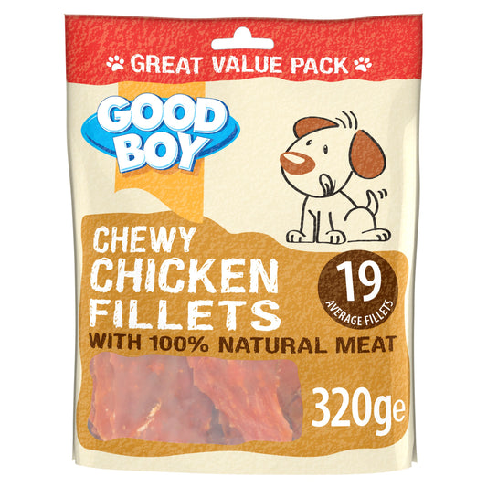 Good Boy Pawsley & Co. Dog Treats - Chicken Fillets 320g x 3