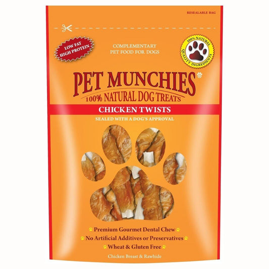 Pet Munchies Dog Treats - Chicken Twists 290g x 3