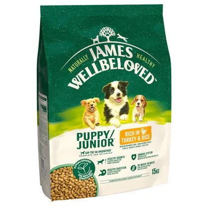 James Wellbeloved Puppy / Junior - Turkey & Rice 15kg
