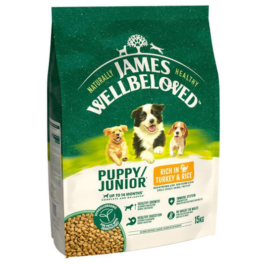 James Wellbeloved Puppy / Junior - Turkey & Rice 15kg