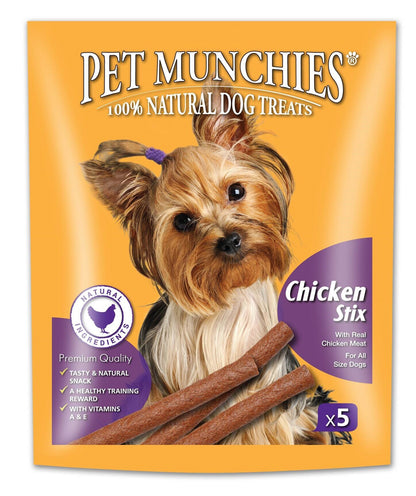 Pet Munchies Dog Stix - Chicken 50g x 5 x 10