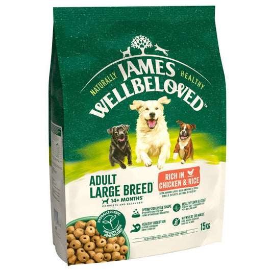 James Wellbeloved Adult Dog Large Breed Chicken & Rice 15kg