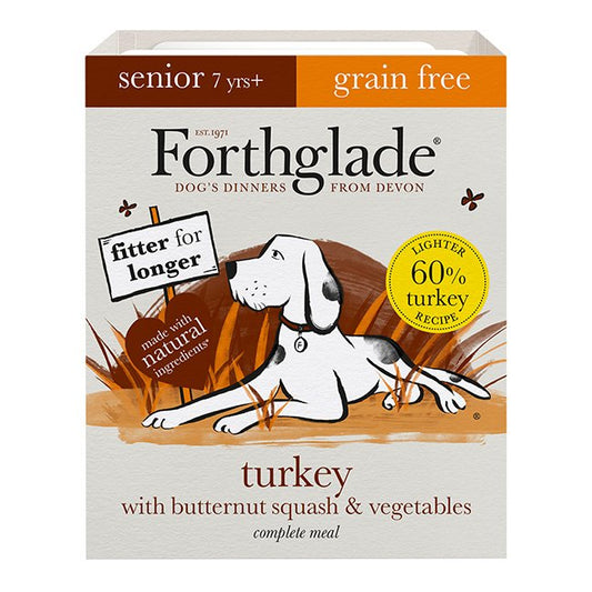 Forthglade Complete Senior Grain Free Turkey Turkey, Butternut Squash & Veg 395g x 18