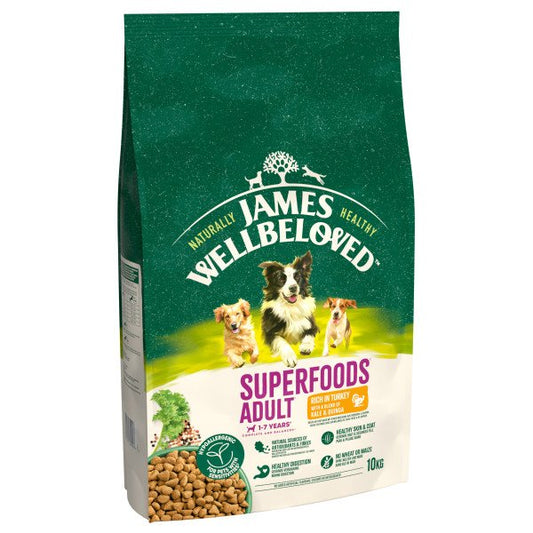 James Wellbeloved Adult Dog Superfoods - Turkey, Kale & Quinoa 1.5kg