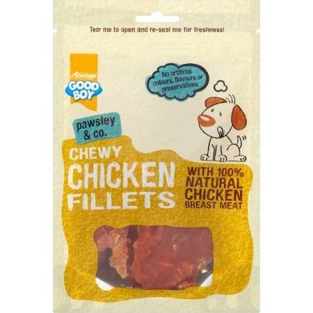 Good Boy Pawsley & Co. Dog Treats - Chicken Fillets 80g x 10