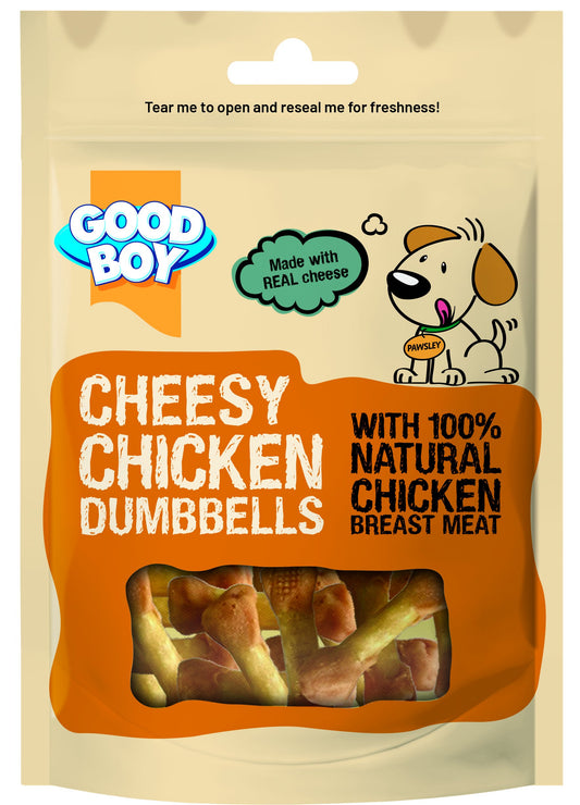 Good Boy Dog Treats Cheeesy Chicken Dumbbells 80g x 10