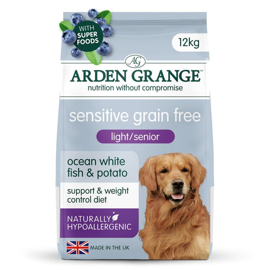Arden Grange Light Senior Dog Sensitive - Ocean White Fish & Potato 12kg